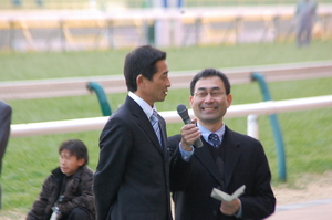 プレゼンターとして登場、インタビューを受ける菅原勲（岩手）