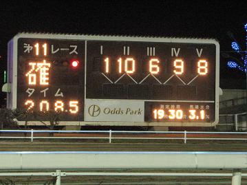 メインレース結果